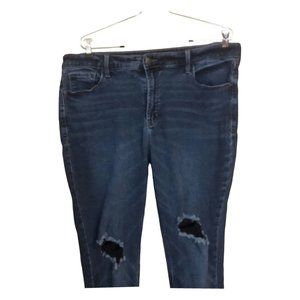 Old Navy Rockstar Super Skinny High Rise  Secret Slim Pockets Distressed Jean 16